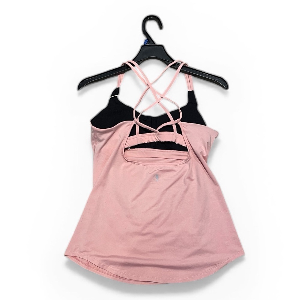 icyzone Workout Tank Tops Built in Bra Women's Strappy Athletic Yoga Tops Sz S - Picture 2 of 8